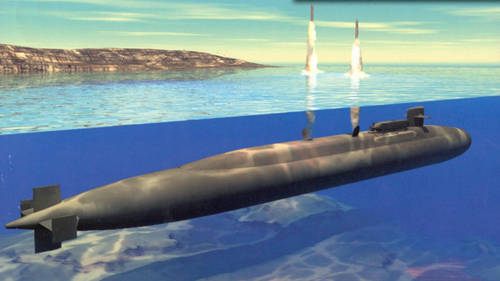 新型潜艇的长度预计约为171米,并可以装载16枚三叉戟导弹.