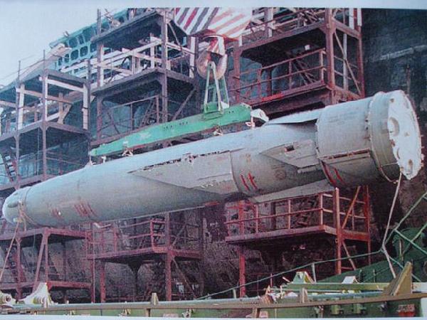 资料图:俄罗斯p-700"花岗岩"反舰导弹.