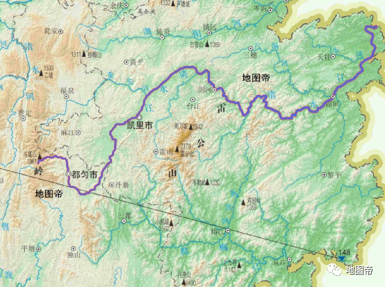 苗岭山脉地图图片