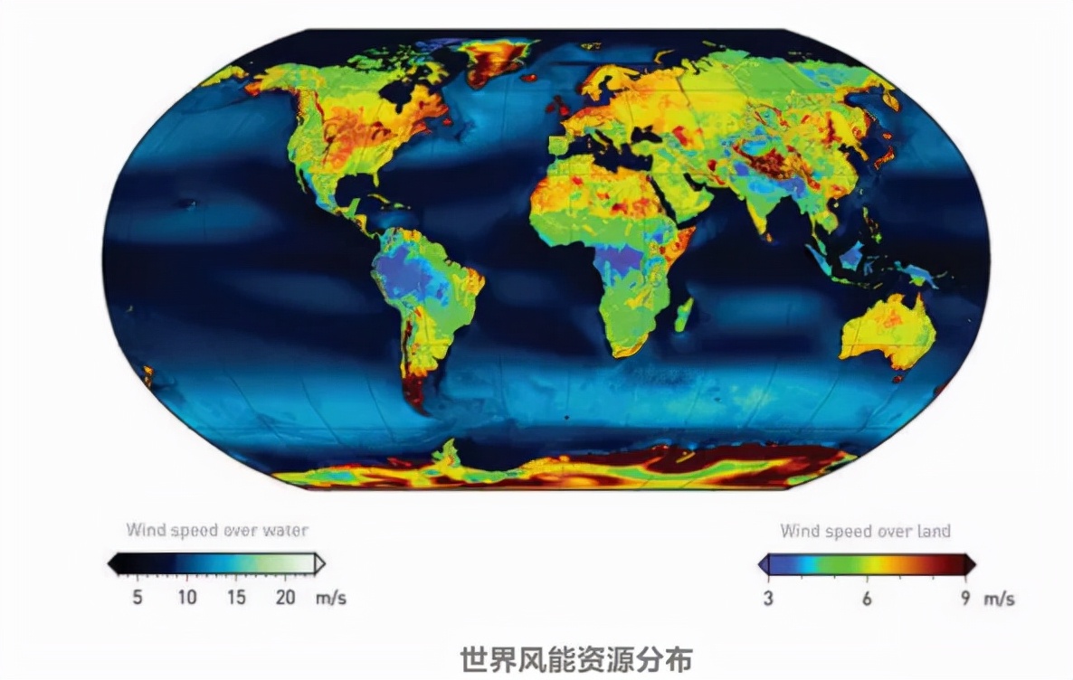 世界风能资源分布图图片