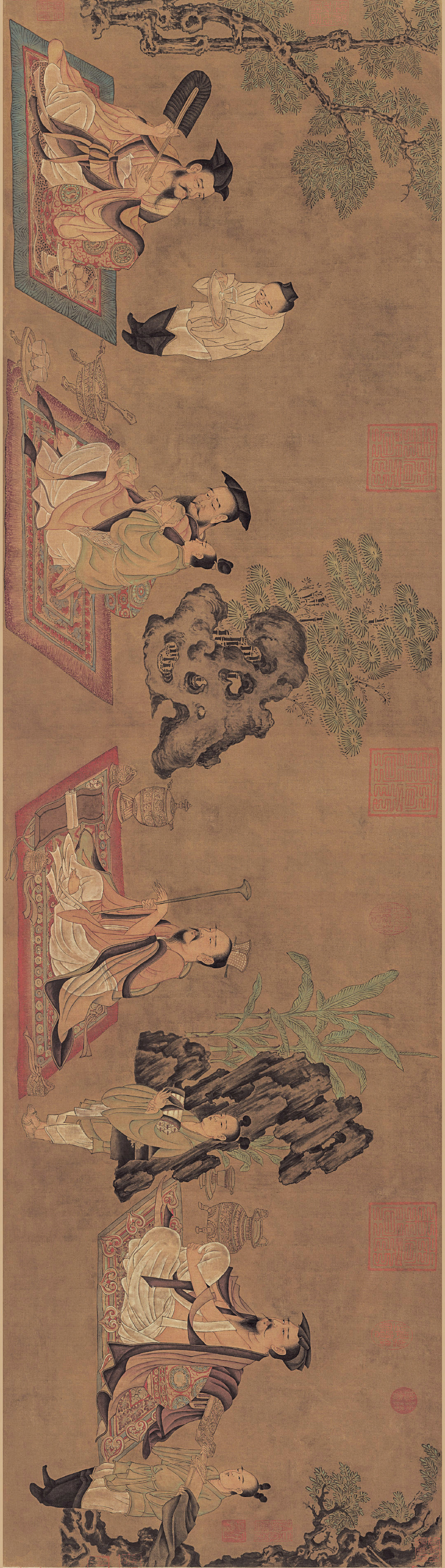 1-孫位《高逸圖》，絹本設色，縱45.2厘米，橫168.7厘米，上海博物館藏 .jpg