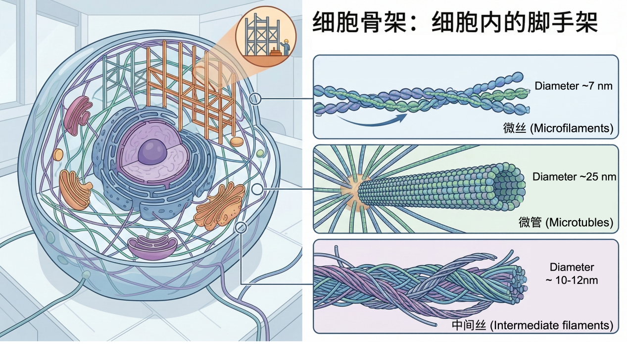 没有骨头的人会瘫倒,没有“骨架”的细胞会怎样?- · 科普中国网