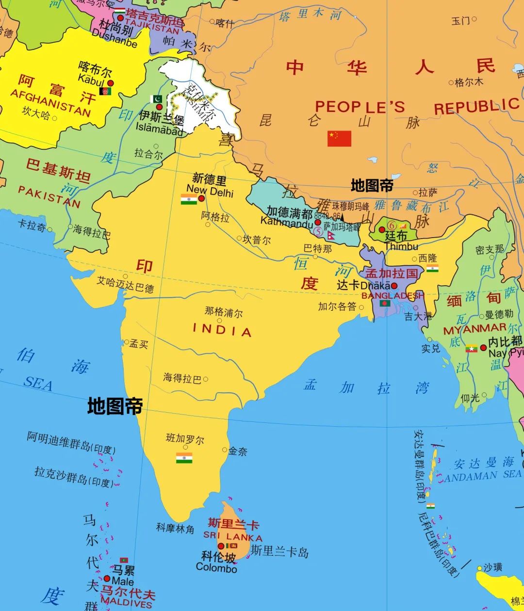 孟加拉国地图地理位置图片