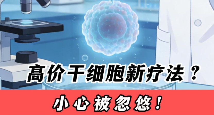 高价干细胞新疗法？小心被忽悠！